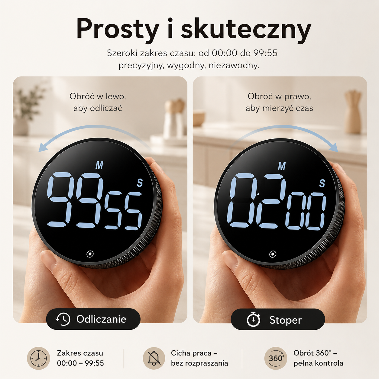 Magnetyczny timer kuchenny