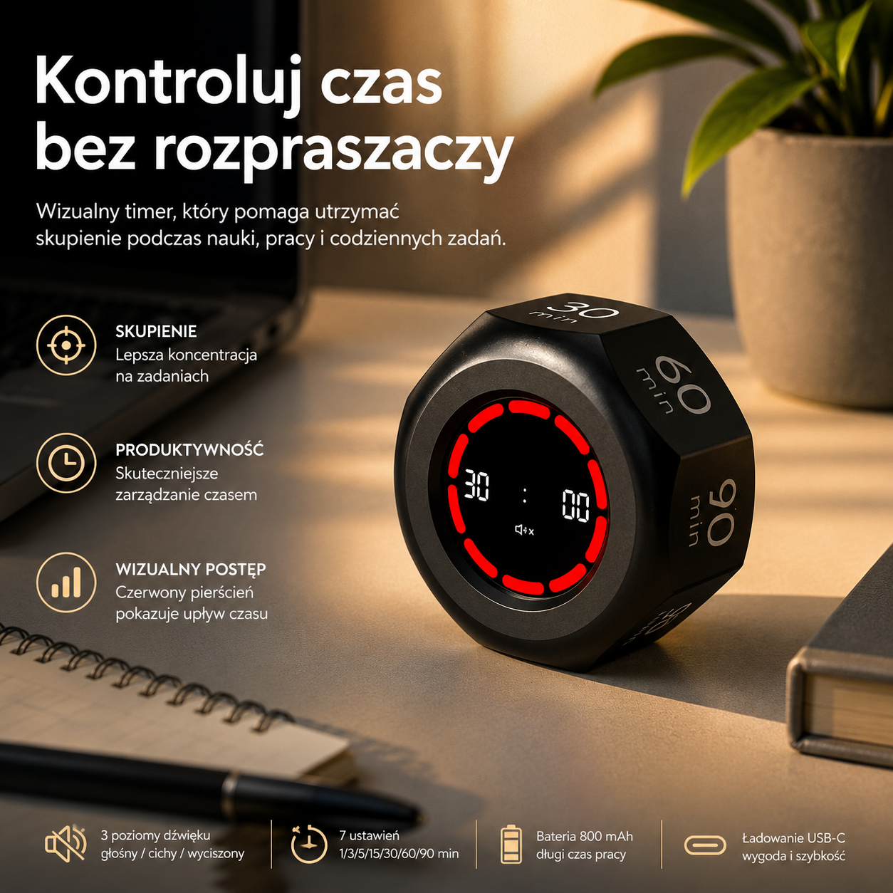 Timer z czujnikiem grawitacyjnym