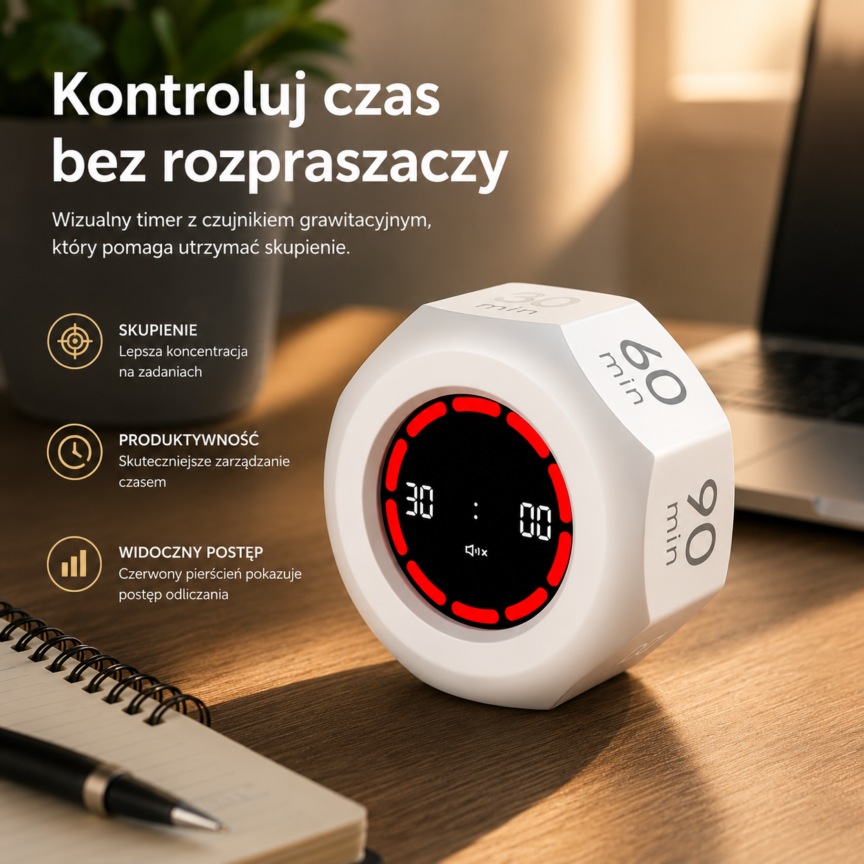 Timer z czujnikiem grawitacyjnym